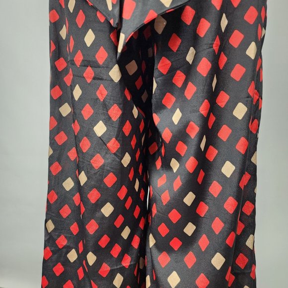 Venus Red & Black Wide Leg Jumpsuit Size M - Picture 12 of 16